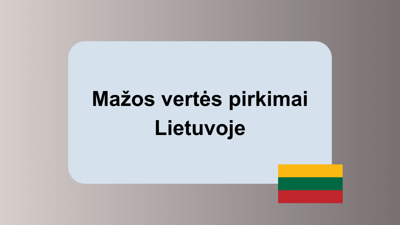 Mažos vertės pirkimai Lietuvoje: viskas, ką turite žinoti