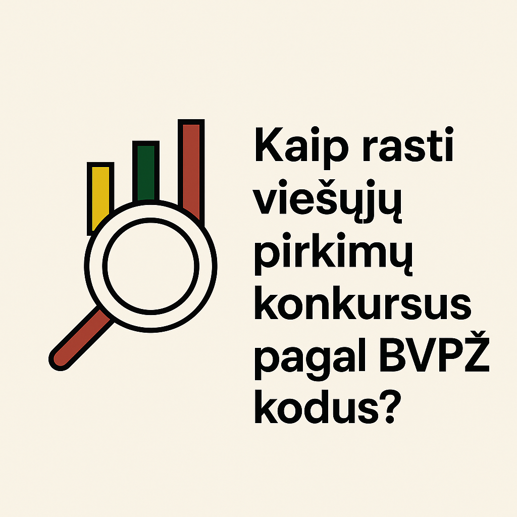 Kaip rasti viešųjų pirkimų konkursus pagal BVPŽ kodus?