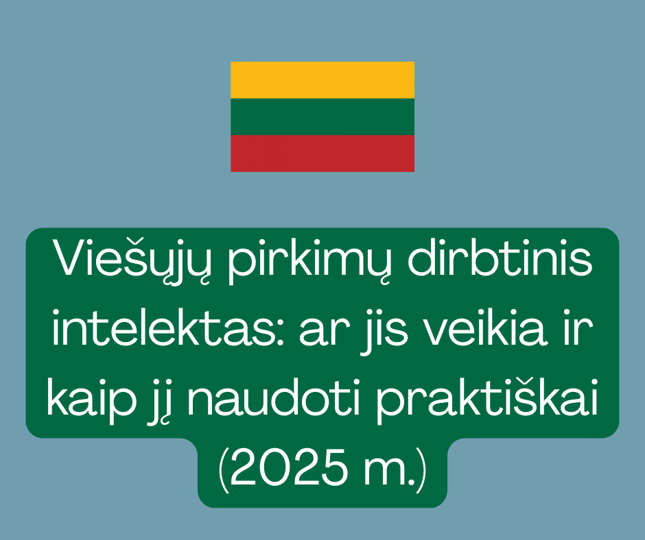 Viešųjų pirkimų dirbtinis intelektas: ar jis veikia ir kaip jį naudoti praktiškai (2025 m.)